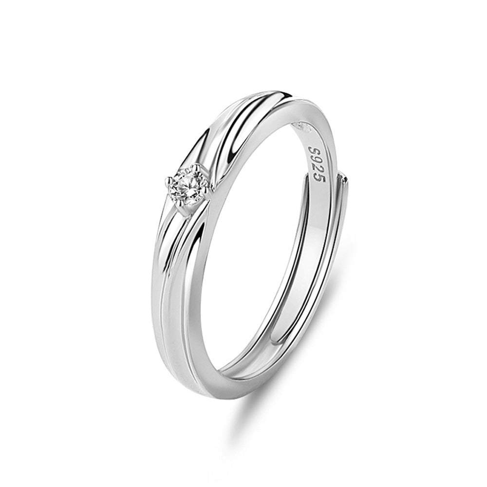 Original Design High Sense S925 Silver Couple Ring