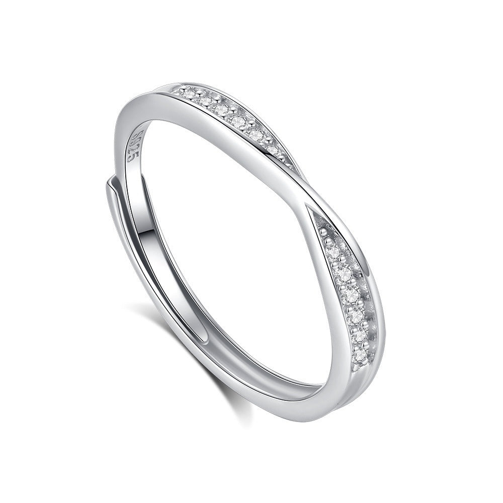 Original Design High Sense S925 Silver Couple Ring