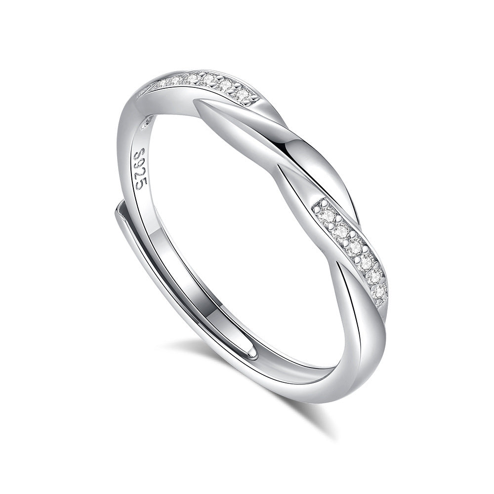 Original Design High Sense S925 Silver Couple Ring