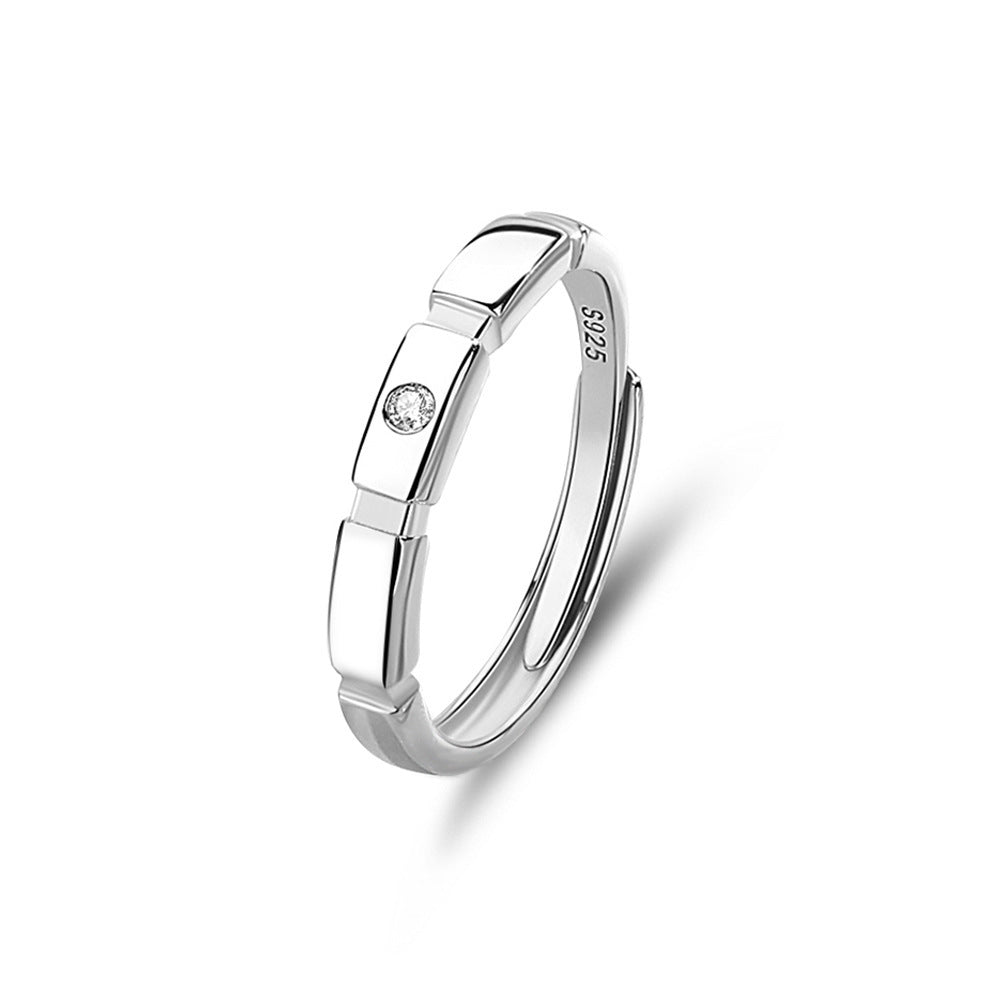 Original Design High Sense S925 Silver Couple Ring