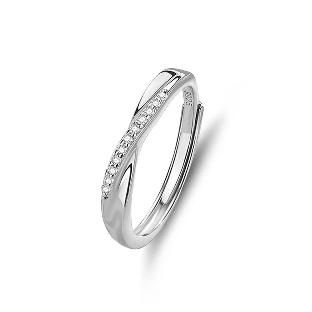 Original Design High Sense S925 Silver Couple Ring