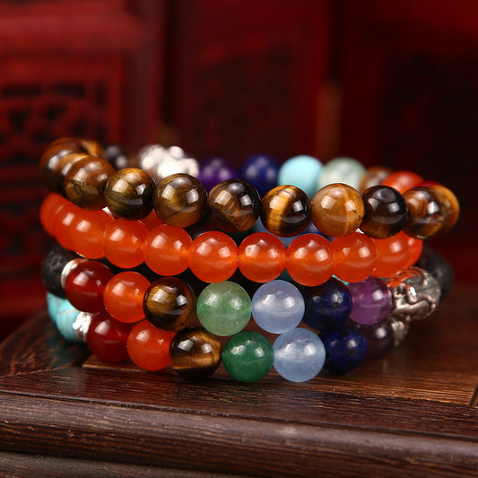 8mm Tiger's Eye Bracelet Jewelry Beaded Strand